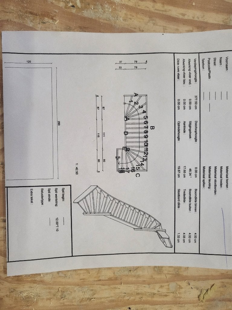 Nieuwe trap is nooit geplaatst geweest, Doe-het-zelf en Verbouw, Ladders en Trappen, Nieuw, Trap, 2 tot 4 meter, Ophalen