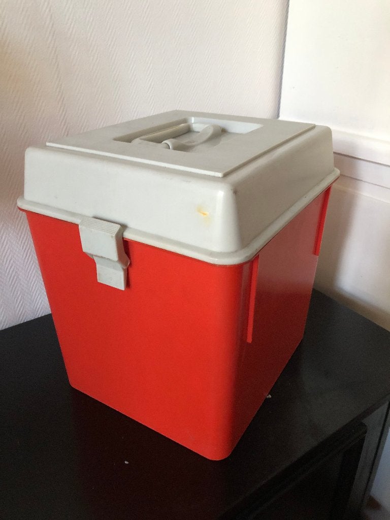 retro vintage opbergbox, Verzamelen, Retro, Ophalen of Verzenden, Huis en Inrichting