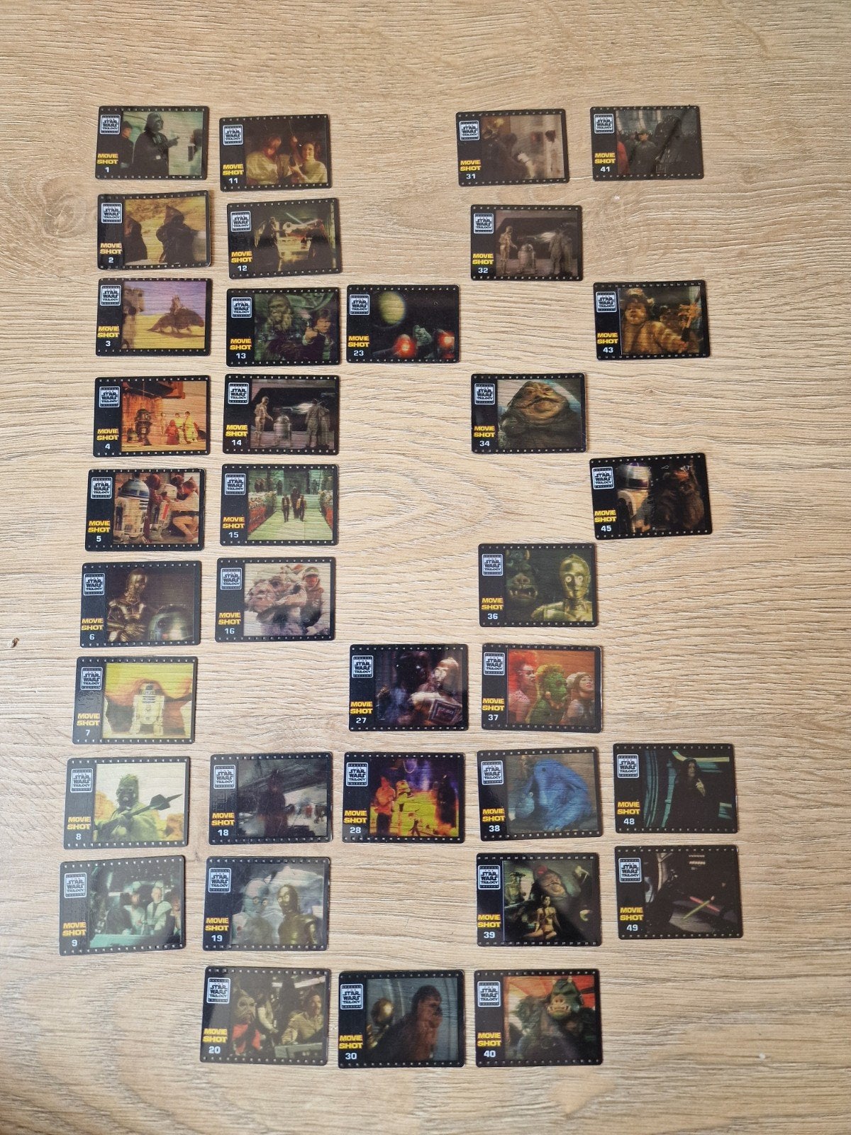 Star Wars Movie Shot Kaarten - Complete Set, Ophalen of Verzenden, Gebruikt, Overige typen
