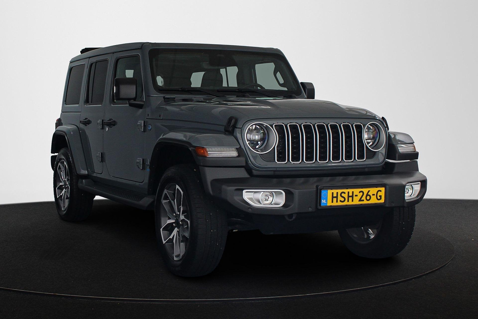 Jeep Wrangler Unlimited 4xe 380 Sahara / Schuifdak / Facelif, Auto's, Jeep, Automaat, 4 cilinders, Cabriolet, Bedrijf