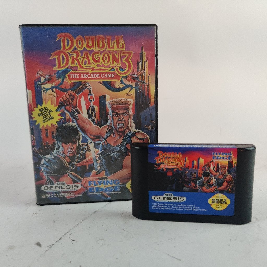Double dragon 3 Sega Genesis (zonder boekje), Gebruikt, Vechten, 2 spelers, Ophalen of Verzenden