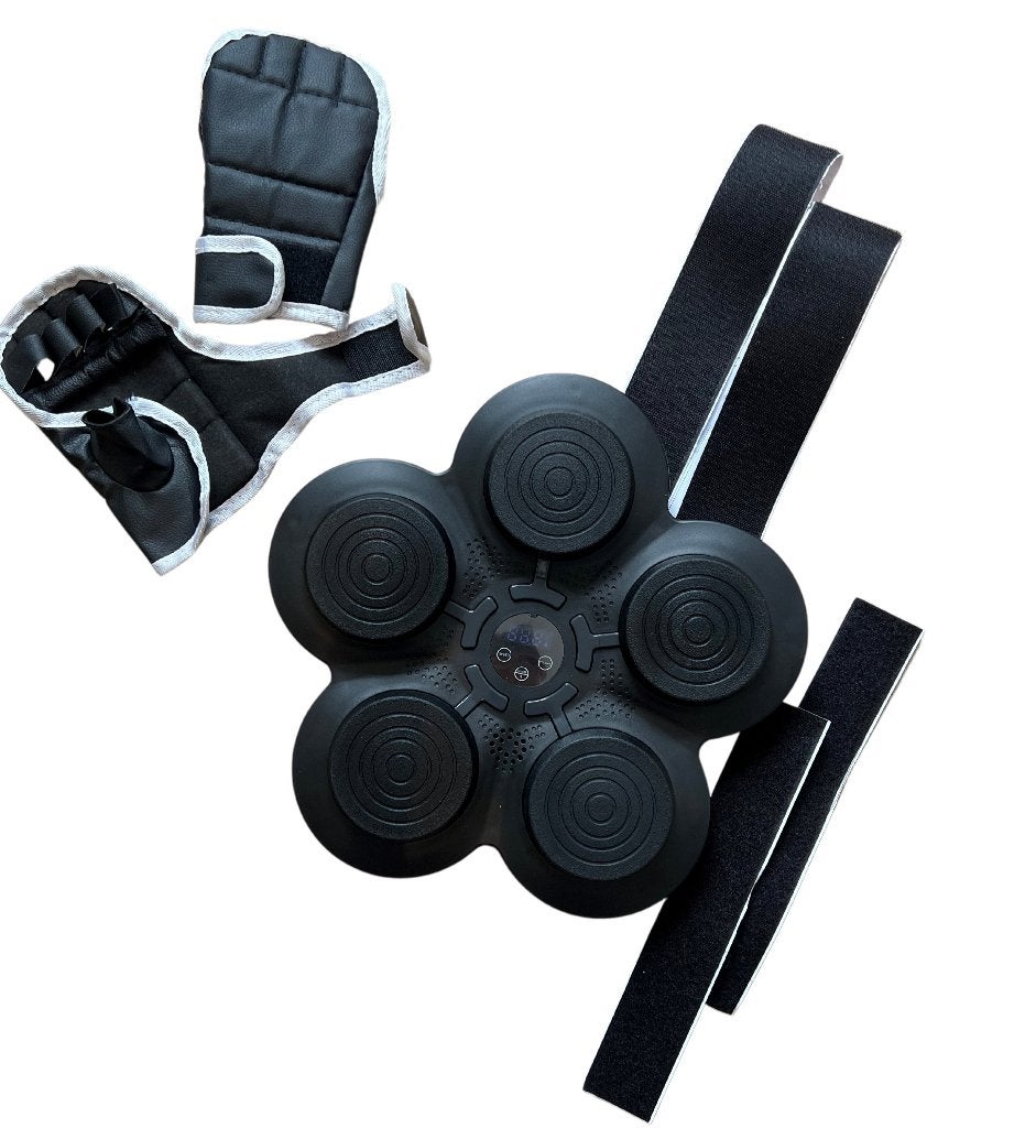 Boksmachine vechtsport reflextrainer 5-knoppen+ handschoenen, Sport en Fitness, Vechtsporten en Zelfverdediging, Overige, Sports and Outdoors