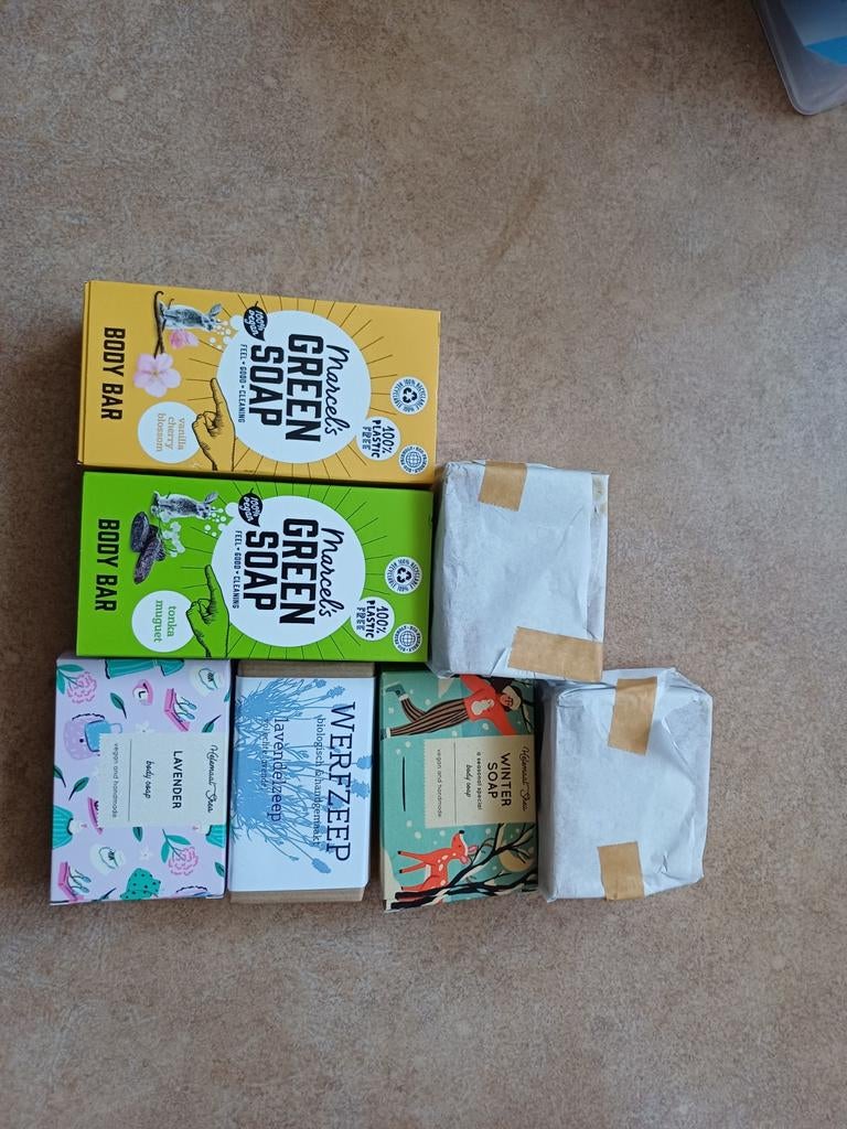 Diverse zeepblokken (7 stuks), Ophalen of Verzenden, Nieuw, Bad & Douche