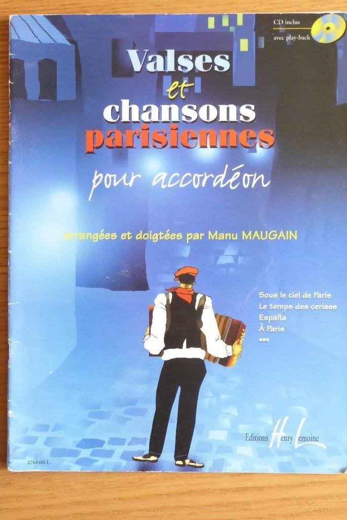 Valses et chansons parisiennes   inclusief meespeel-CD, Gebruikt, Overige soorten, Ophalen of Verzenden, Populair