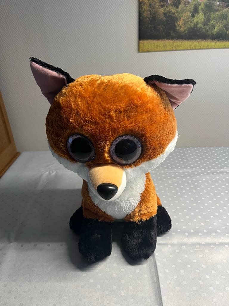 TY Beanie Boo Vos Knuffel - XL, Oranje, Ophalen of Verzenden, Zo goed als nieuw, Middelgroot (20 tot 80 cm)