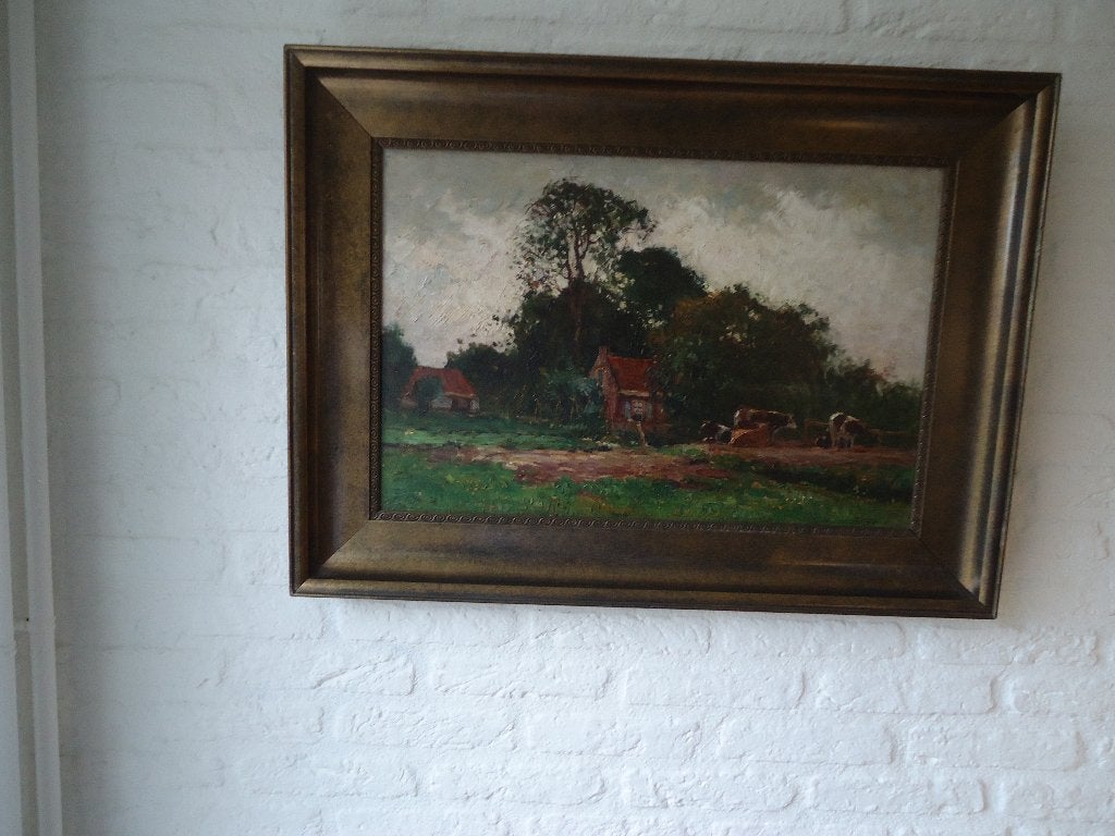 Te koop: vroeg schilderij van Ben Viegers, Nederlandse school, Doek, Ophalen of Verzenden, Olieverf