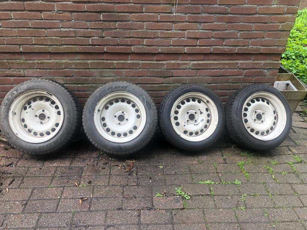 Breedset 4x100 staal, Ophalen, 15 inch, 185 mm, Zomerbanden