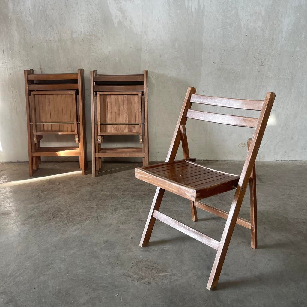 Oude stoelen, klapstoel, klapstoelen, vintage stoel, Ophalen, Zo goed als nieuw, Bruin