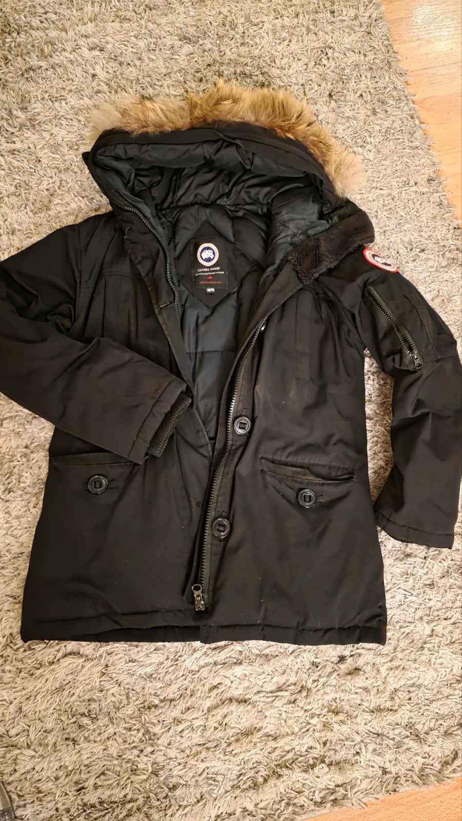 Canada Goose jas met bontkraag - Maat XS/S, Kleding | Dames, Jassen | Winter, Ophalen of Verzenden, Zo goed als nieuw, Maat 34 (XS) of kleiner