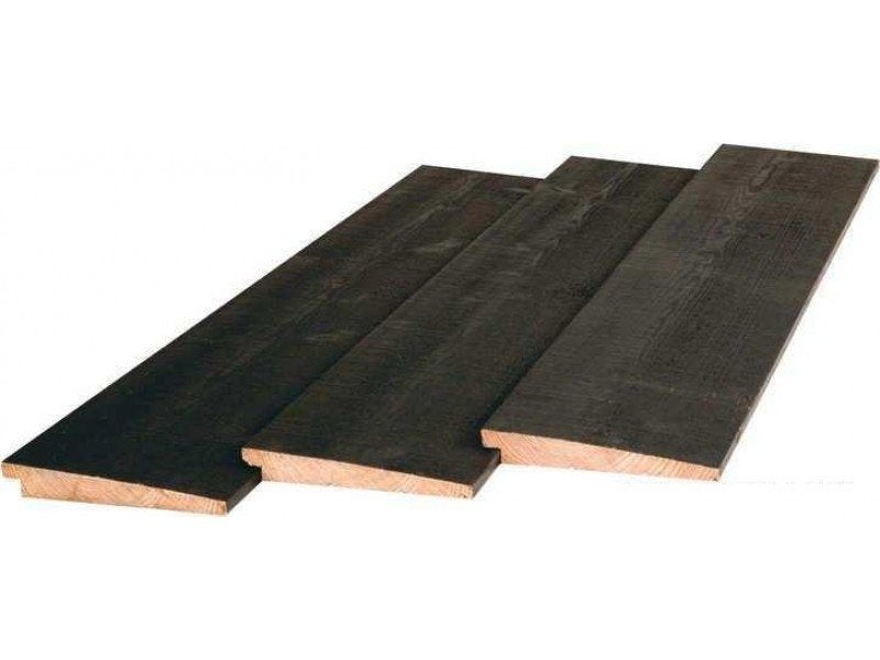 Zweeds Rabat, zwart gespoten vuren, MOOI VOORDELIG!, Tuin en Terras, Palen, Balken en Planken, Ophalen of Verzenden, Nieuw, 250 cm of meer