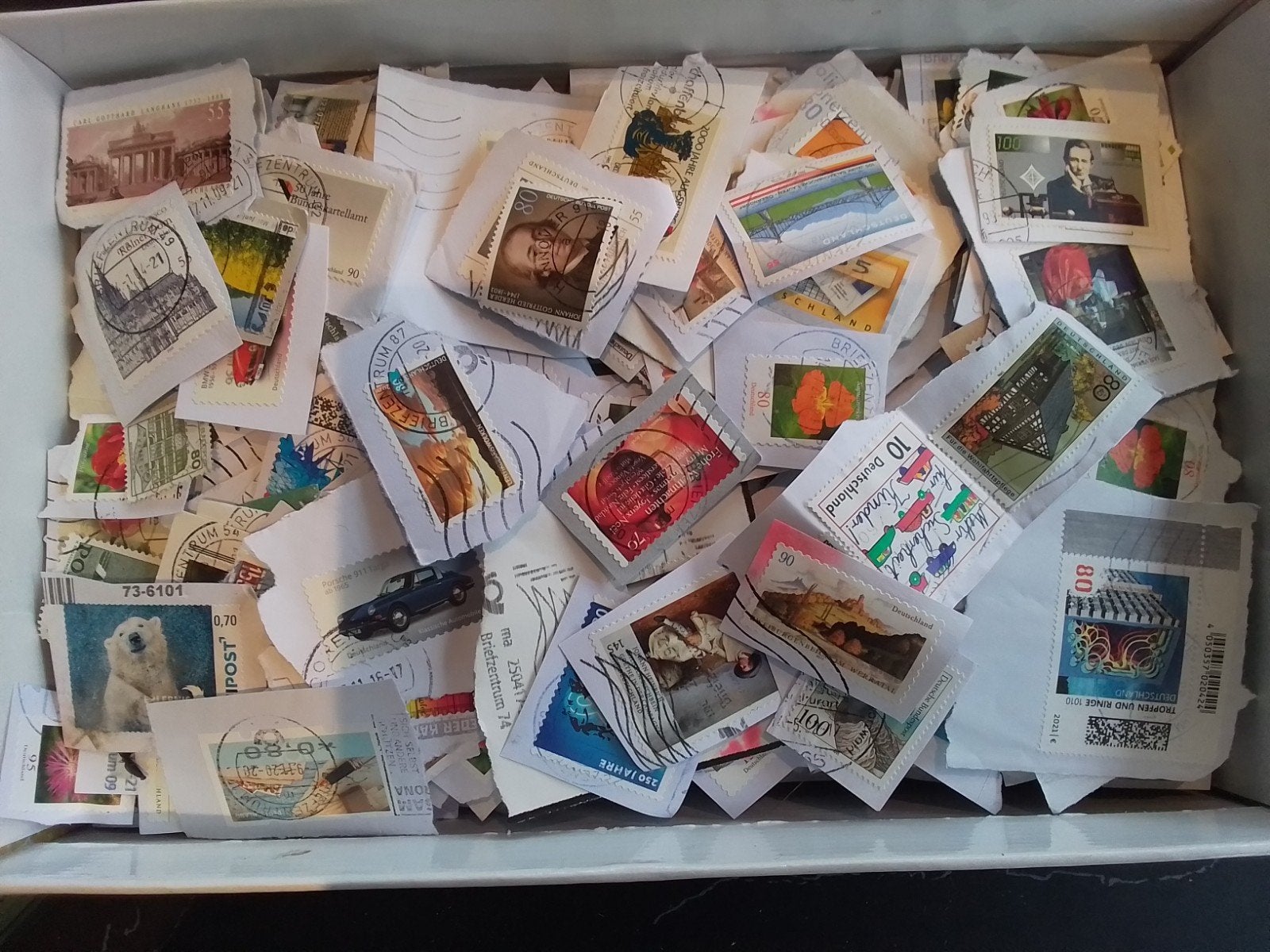 Schoenendoos postzegels kantoorpost Duitsland, Ophalen of Verzenden, Buitenland