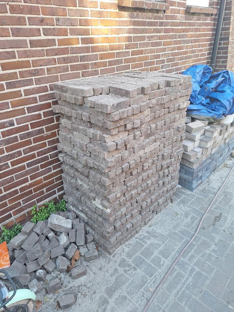 Partij waaltjes 18m2 zie foto's, Ophalen, Klinkers, Zo goed als nieuw, 10 m² of meer