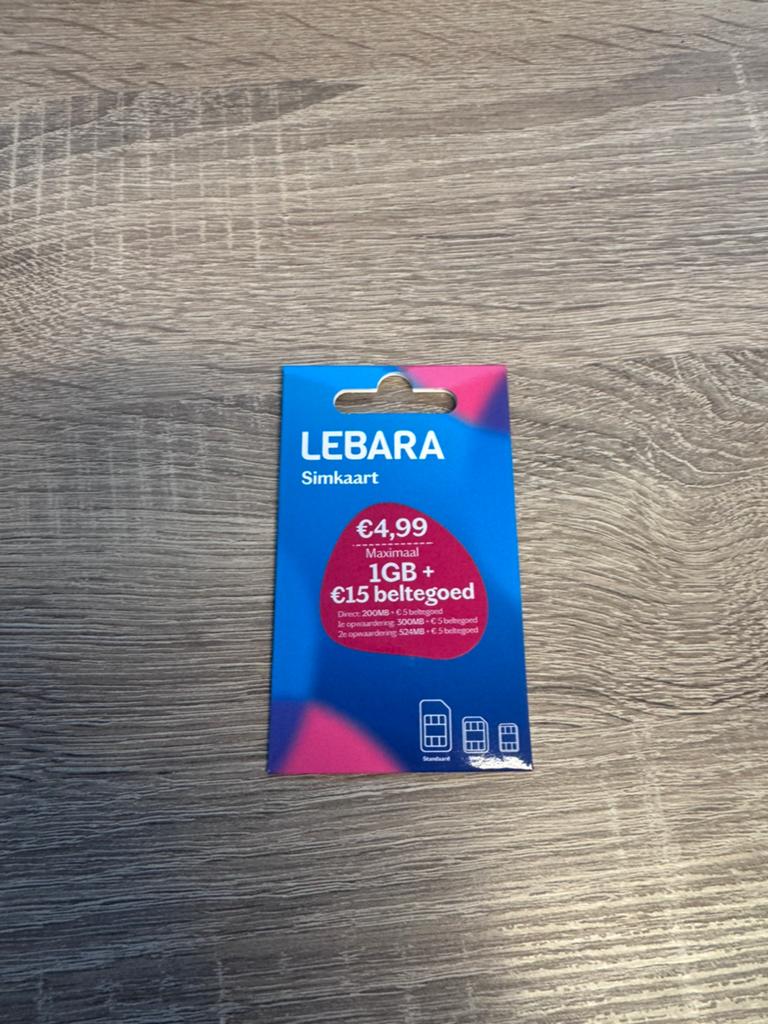0617004483 Lebara Prepaid Simkaart, Ophalen of Verzenden, Zo goed als nieuw, KPN