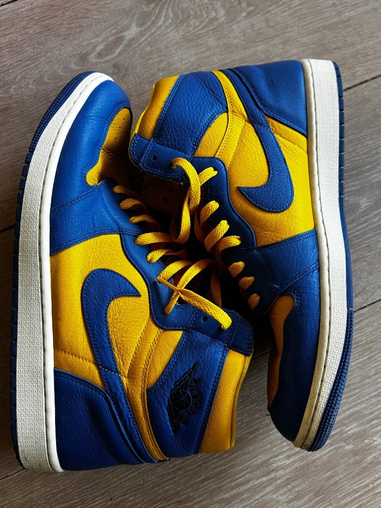 Nike Air Jordan 1 Retro High OG 'Michigan' - Maat 47.5, Blauw, Nike, Ophalen of Verzenden, Sneakers of Gympen