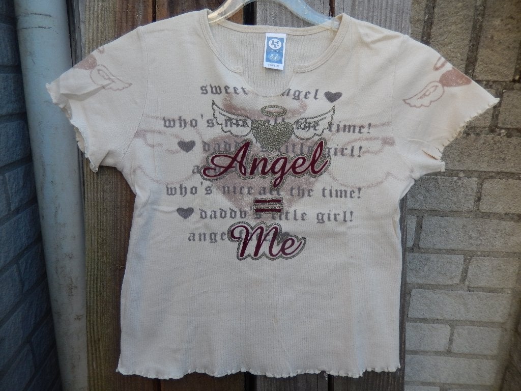 Here & There (C&A) shirt Sweet Angel 146 / 152, C&A, Meisje, Ophalen of Verzenden, Zo goed als nieuw