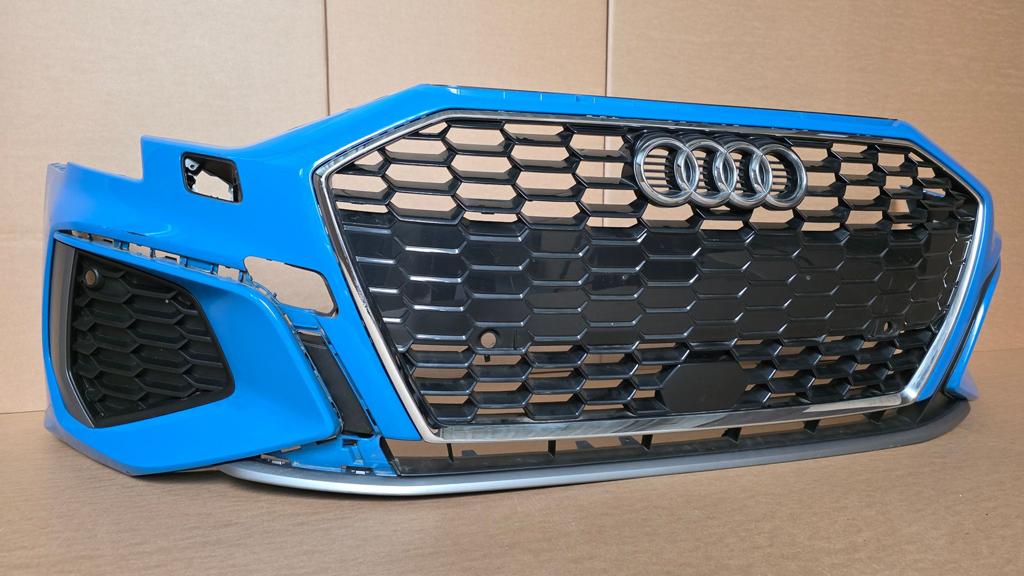 Voorbumper Audi A3 8Y S-Line KLS PDC ORGINEEL BUMPER 8Y0, Gebruikt, -, Voor, Ophalen of Verzenden