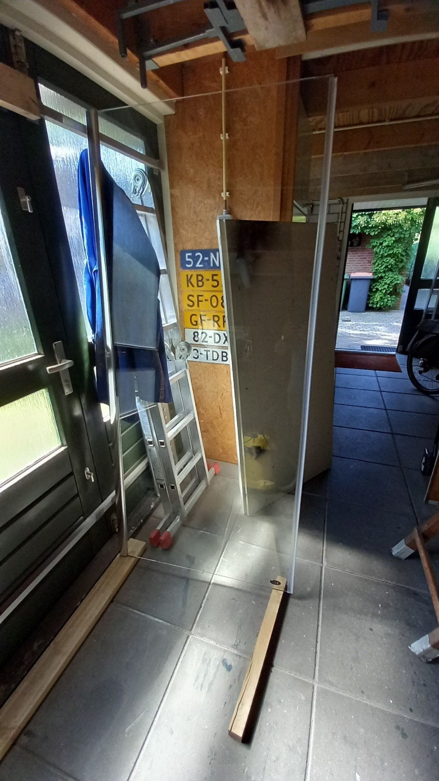 Ruit voor douchecabine, Ophalen, 25 tot 50 cm, Overige typen, Minder dan 100 cm