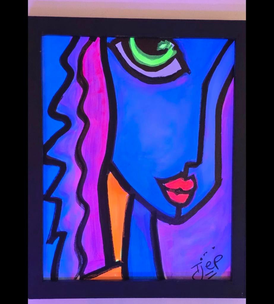 TE KOOP – Uniek Neon Drieluik (40x50 cm per stuk) – €400, Ophalen of Verzenden