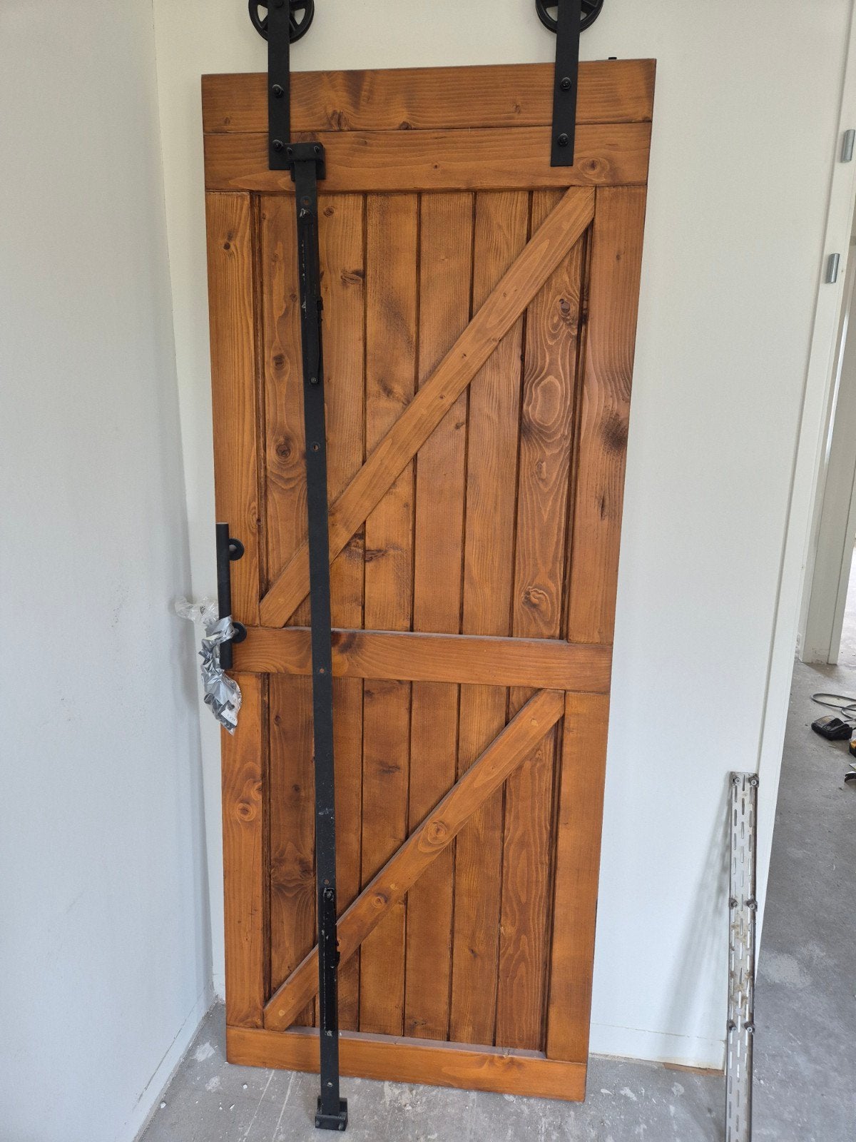 Mooie houten schuifdeur 83x211 cm met rails, Ophalen