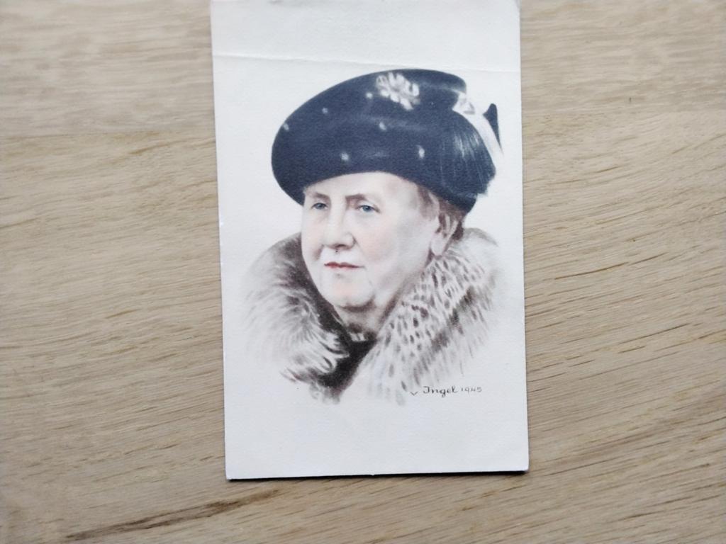 Portret van Koningin Wilhelmina., Verzenden, 1940 tot 1960, Ongelopen, Overige thema's