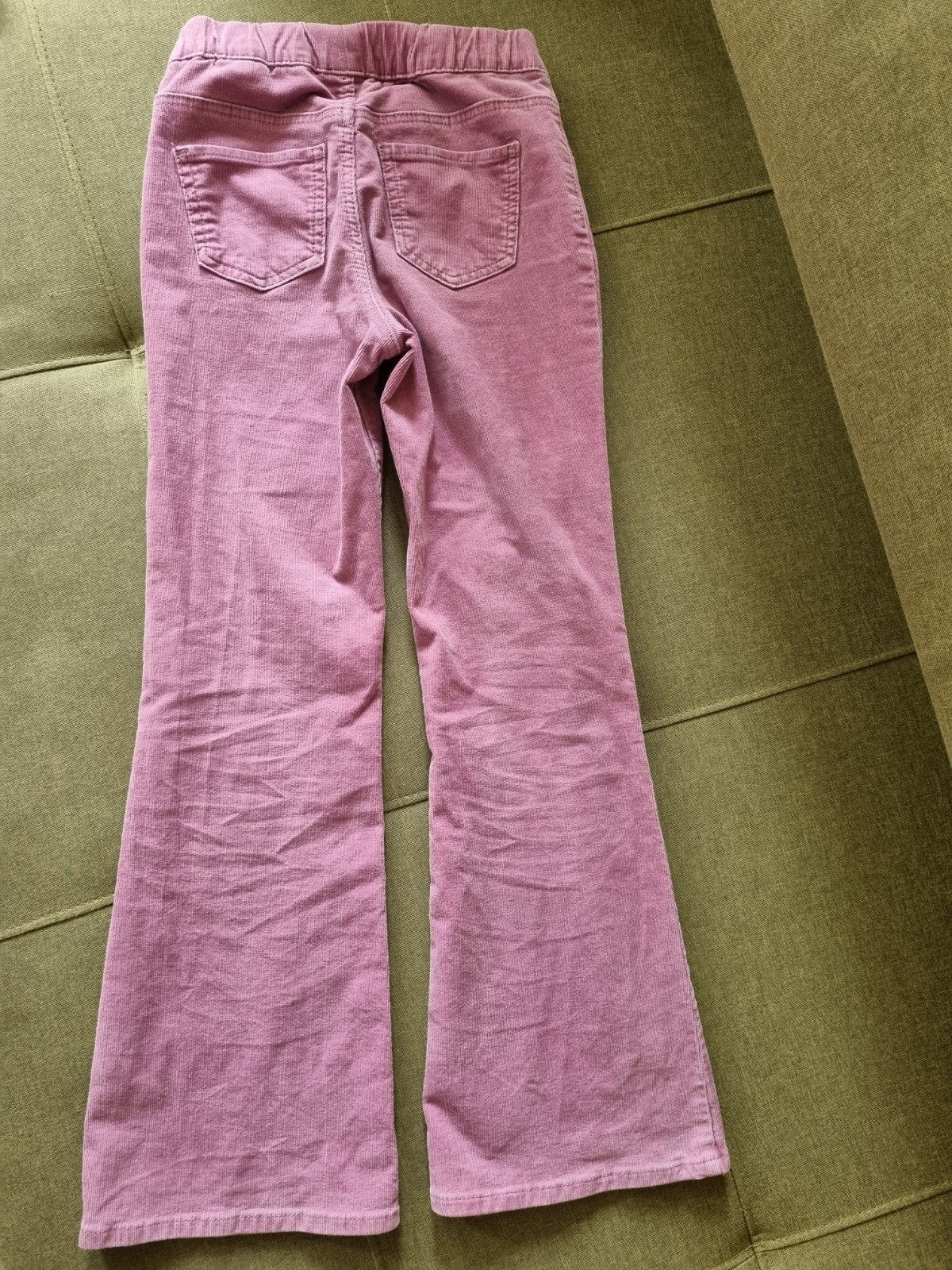 roze ribbroek flared H&M mt 134, Broek, Meisje, H&M, Ophalen of Verzenden
