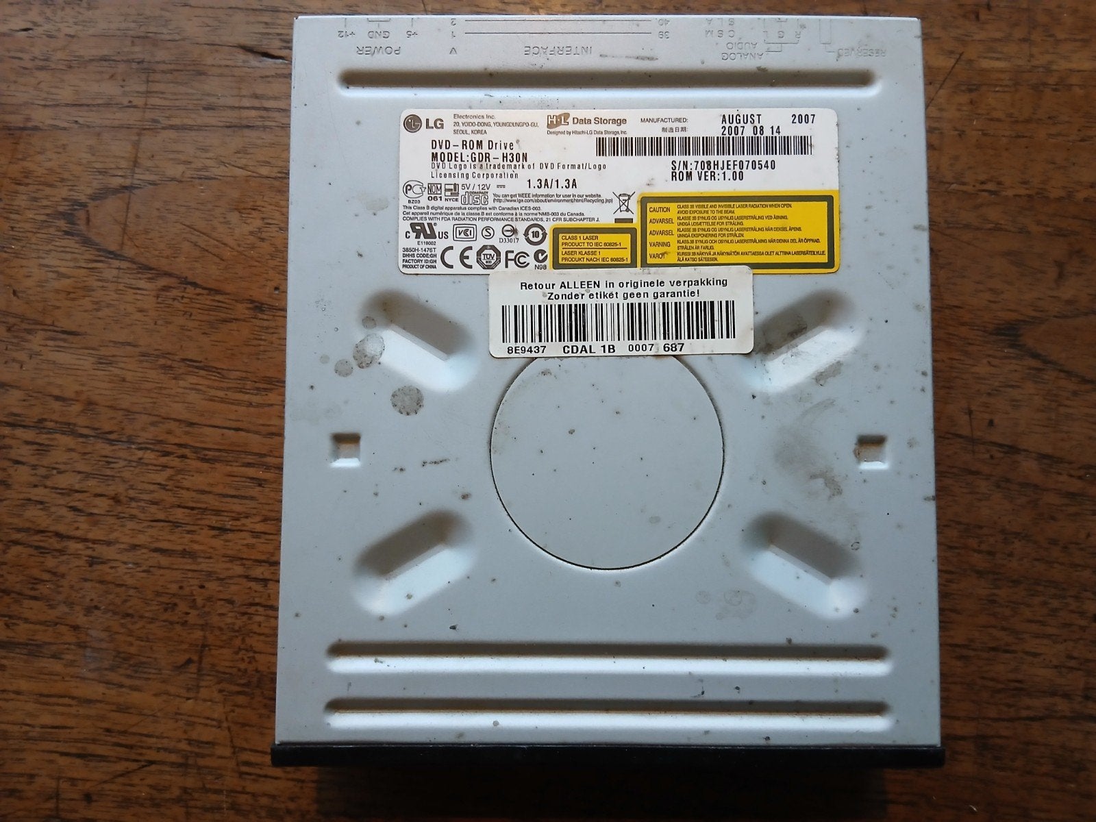 LG DVD-ROM Drive GDR-H30N - Intern 2007, Intern, Cd, Ophalen of Verzenden, Windows