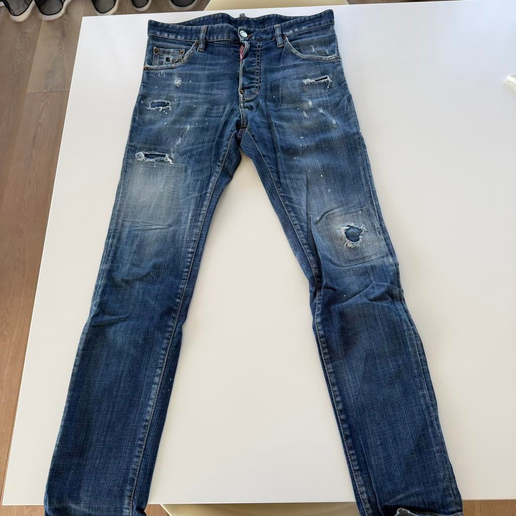 Dsquared broek mannen, Ophalen of Verzenden, Zo goed als nieuw, Blauw, W32 (confectie 46) of kleiner