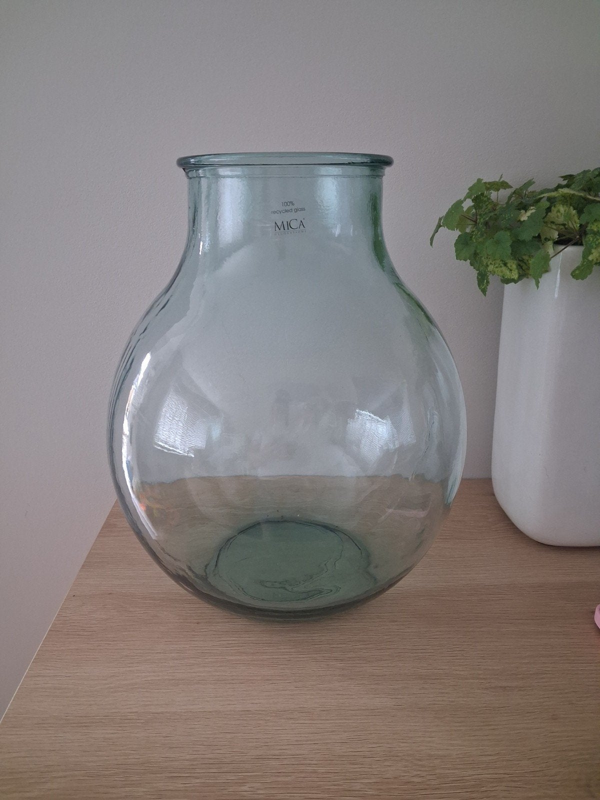 MICA Grote glazen vaas, Ophalen of Verzenden