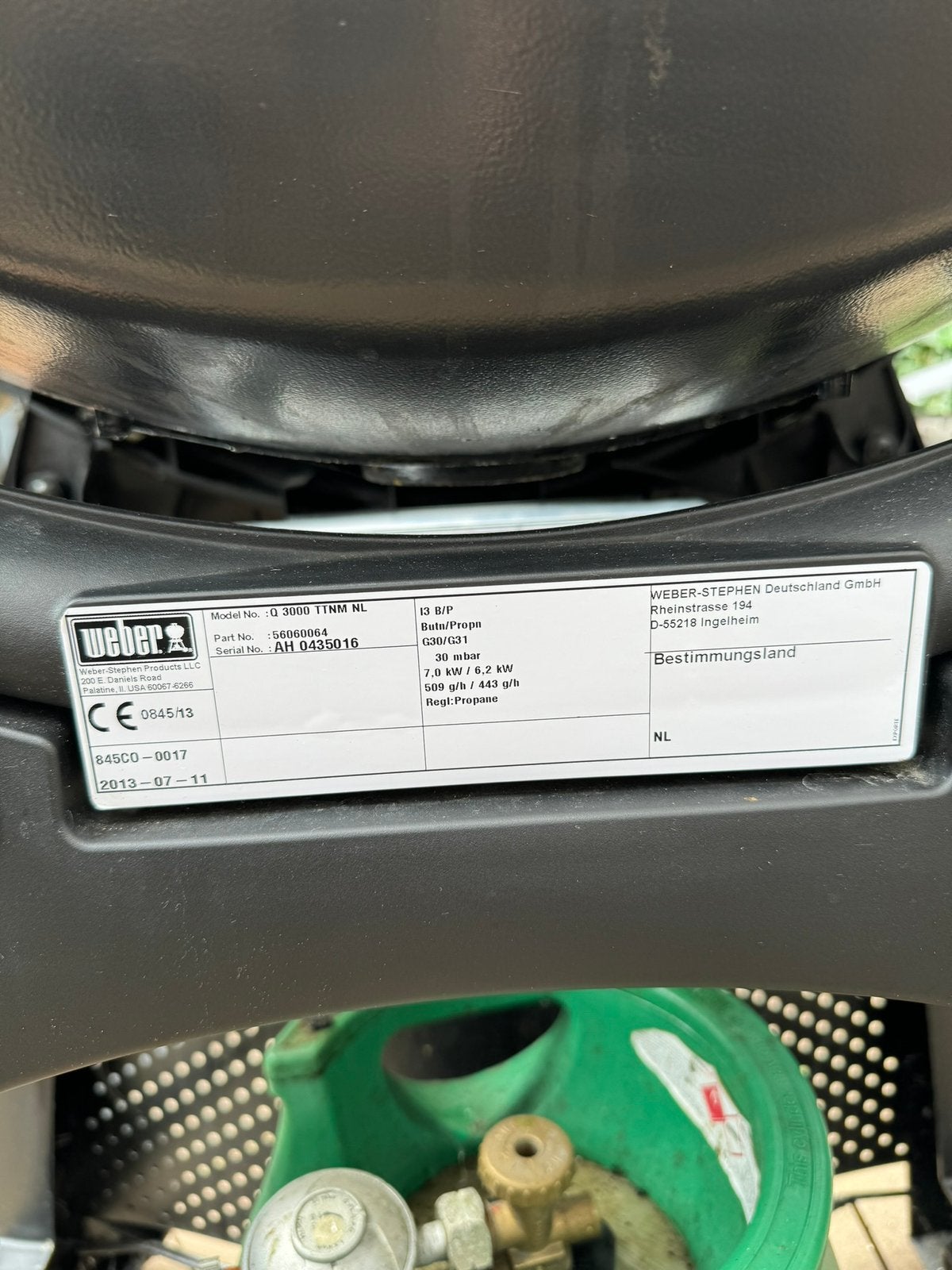 Weber gas bbq, Ophalen, Gebruikt