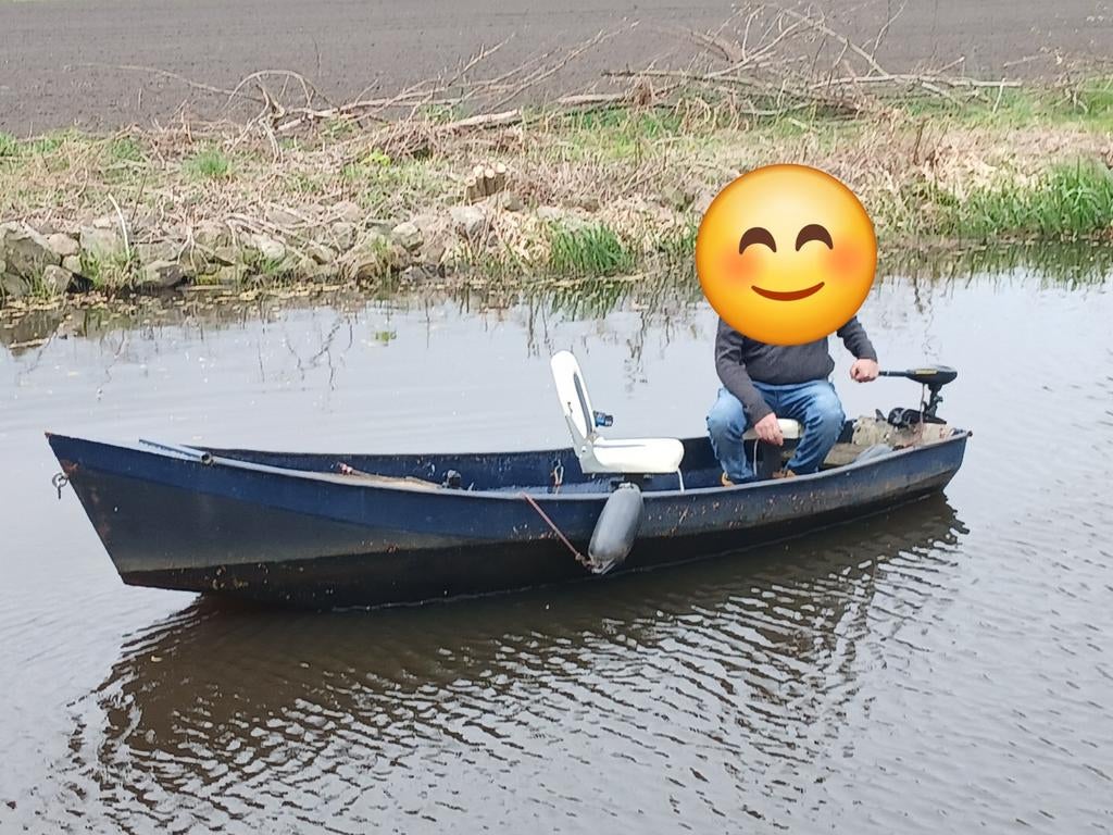 Vis boot sloep met fichfinder minn kota 40lbs trailer, Watersport en Boten, Kano's, Ophalen, Gebruikt, Overige typen