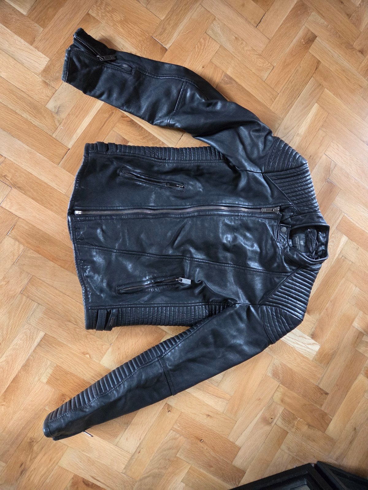 Scotch & Soda leren jas, Maat 48/50 (M), Zwart, Ophalen of Verzenden, Zo goed als nieuw