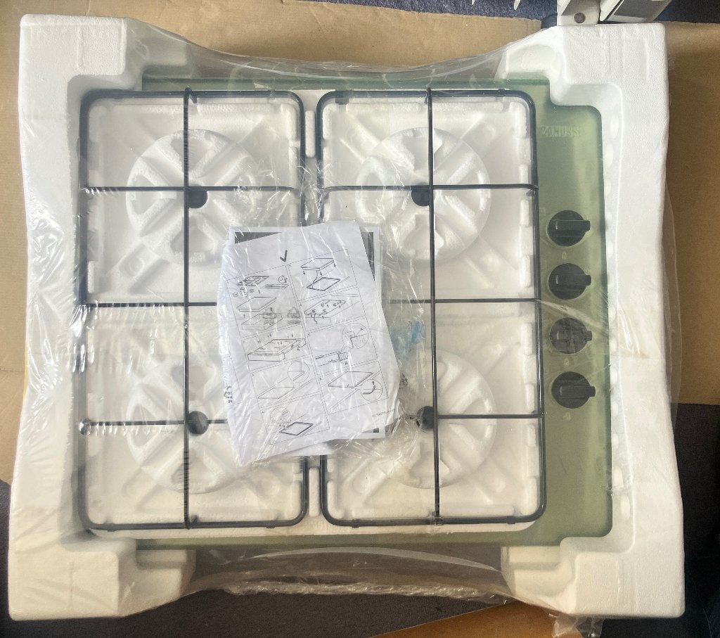 Kookplaat gas, inbouw, nis 55x47cm, Ophalen, Nieuw, 4 kookzones, Inbouw