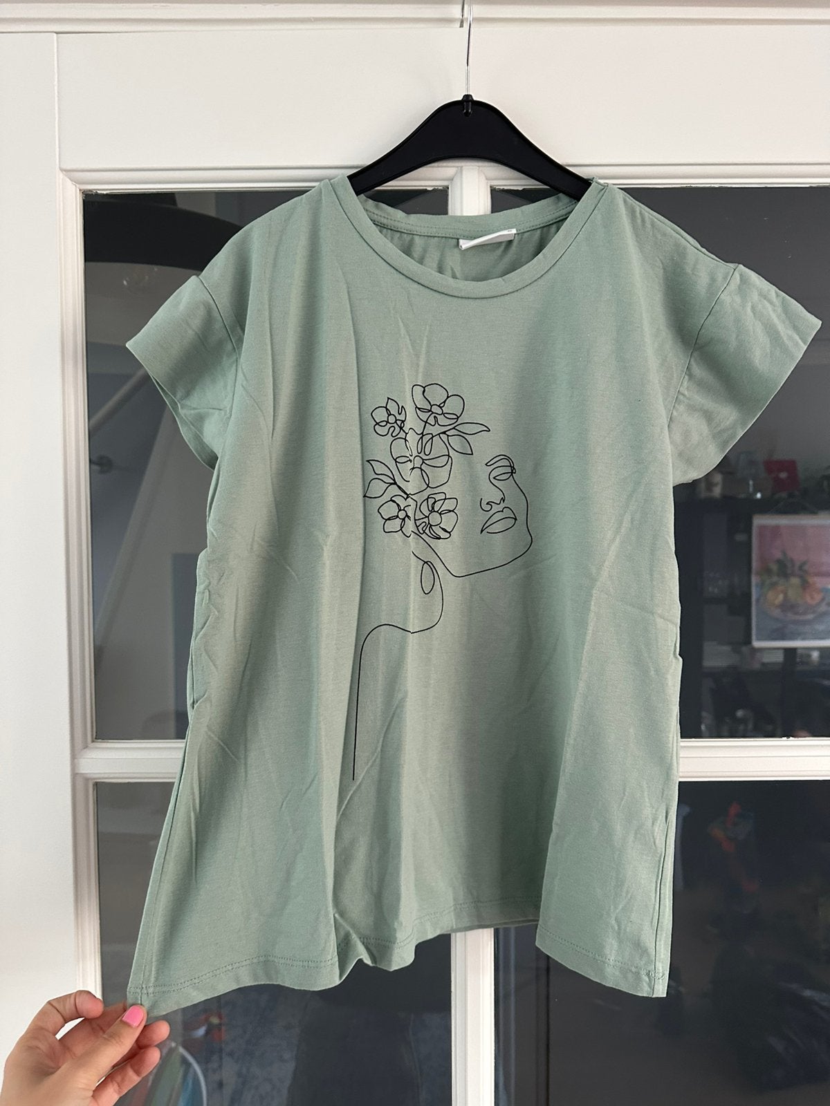 Nieuw linde groen t-shirt met print Vila maat XS, Nieuw, Ophalen of Verzenden, Korte mouw, Maat 34 (XS) of kleiner
