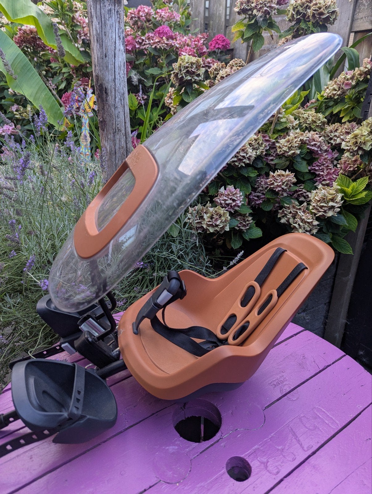 Bobike Exclusive Mini fietsstoeltje met windscherm, Ophalen, Bobike, Gebruikt, Voetsteuntjes