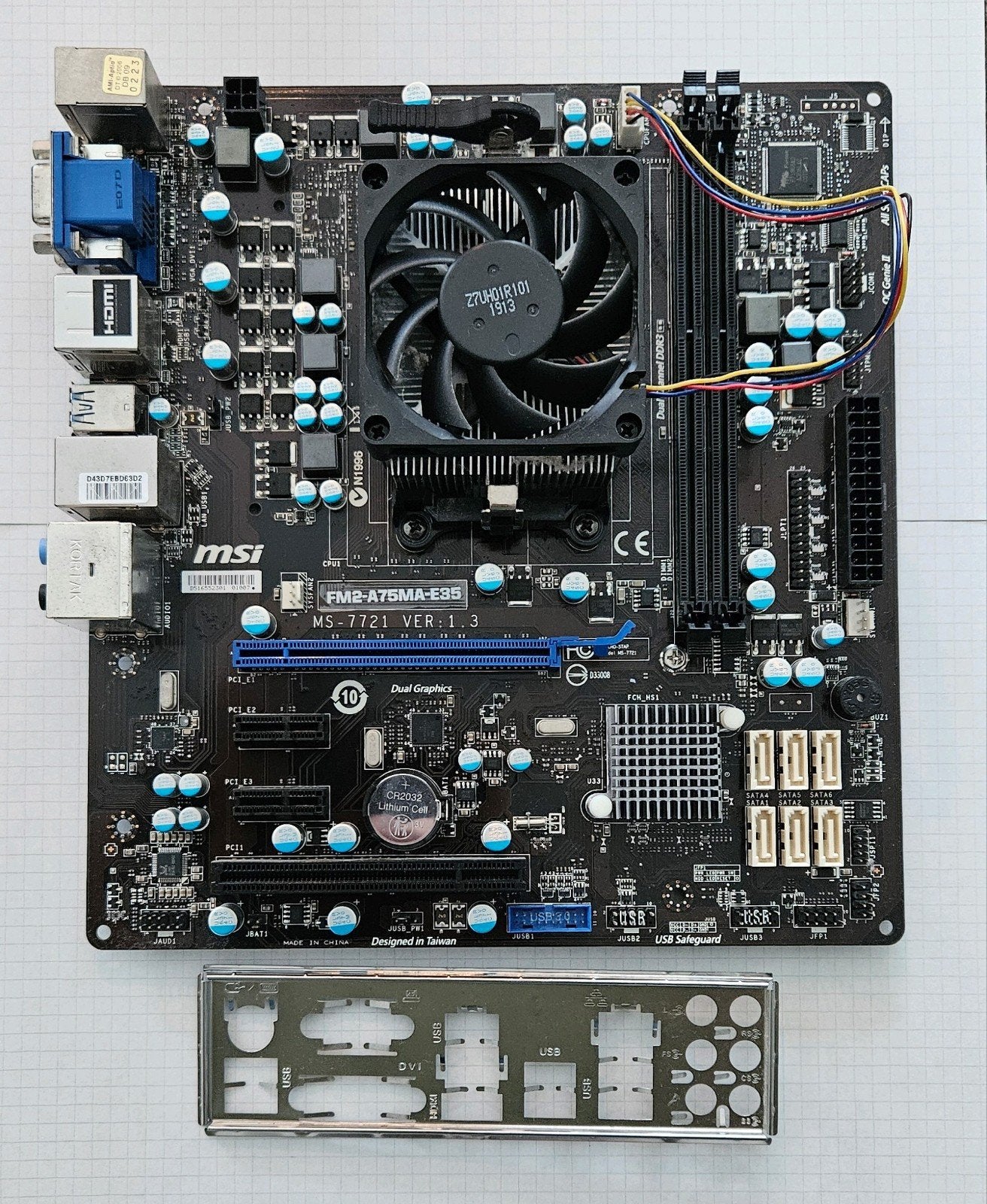 MSI FM2-A75MA-E35 Moederbord met AMD A10-6800K CPU, DDR3, Ophalen of Verzenden, Micro-ATX, AMD