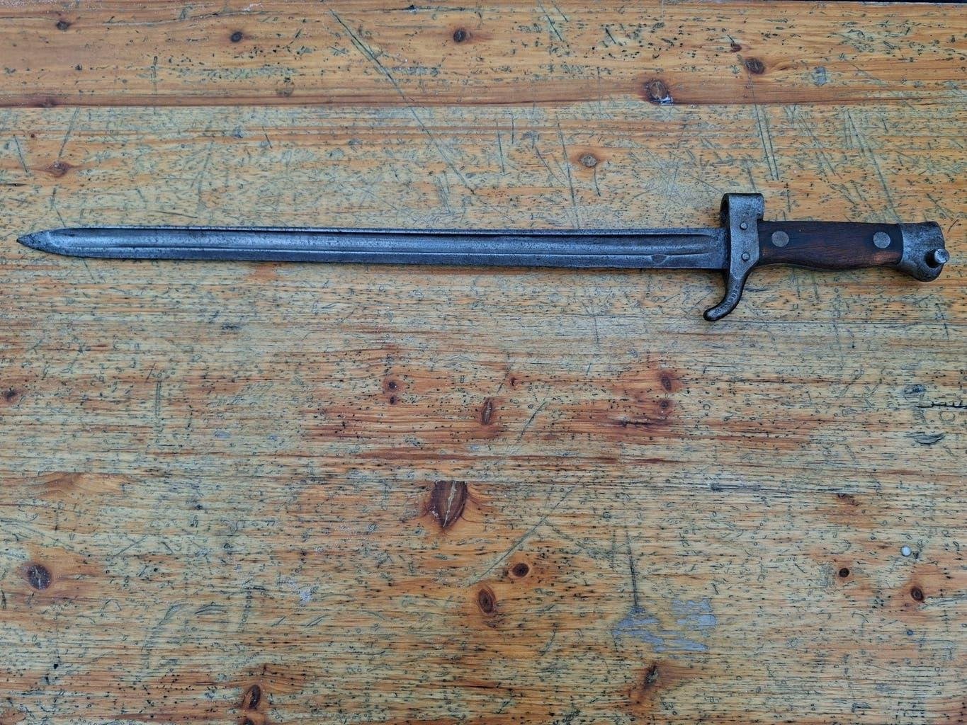 Franse Berthier bajonet M1892, Ophalen of Verzenden, Landmacht, Overige gebieden, Mes of Dolk