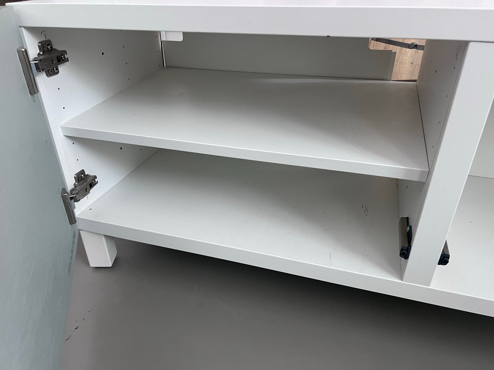 IKEA BESTÅ TV-meubel - Grijsgroen/wit 120x42x48cm, Ophalen, Gebruikt, 100 tot 150 cm, Minder dan 100 cm