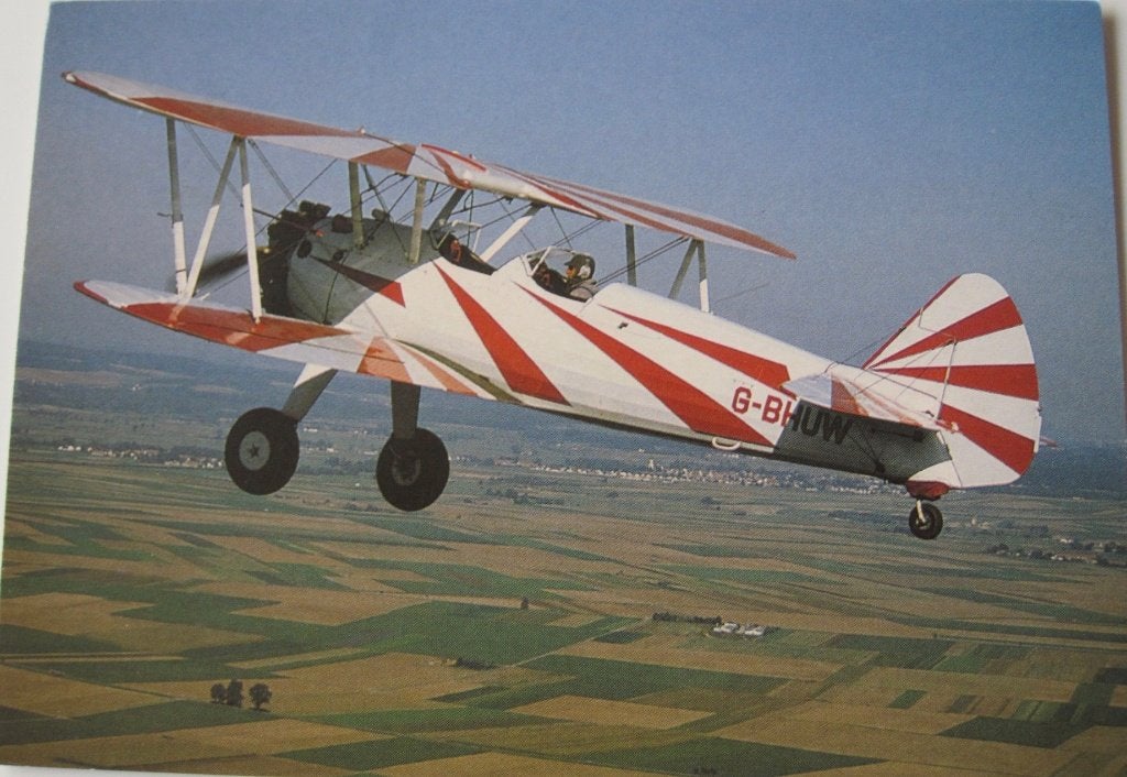 Boeing Stearman model 75 - ansichtkaart, Verzenden, 1980 tot heden, Gelopen, Overige thema's