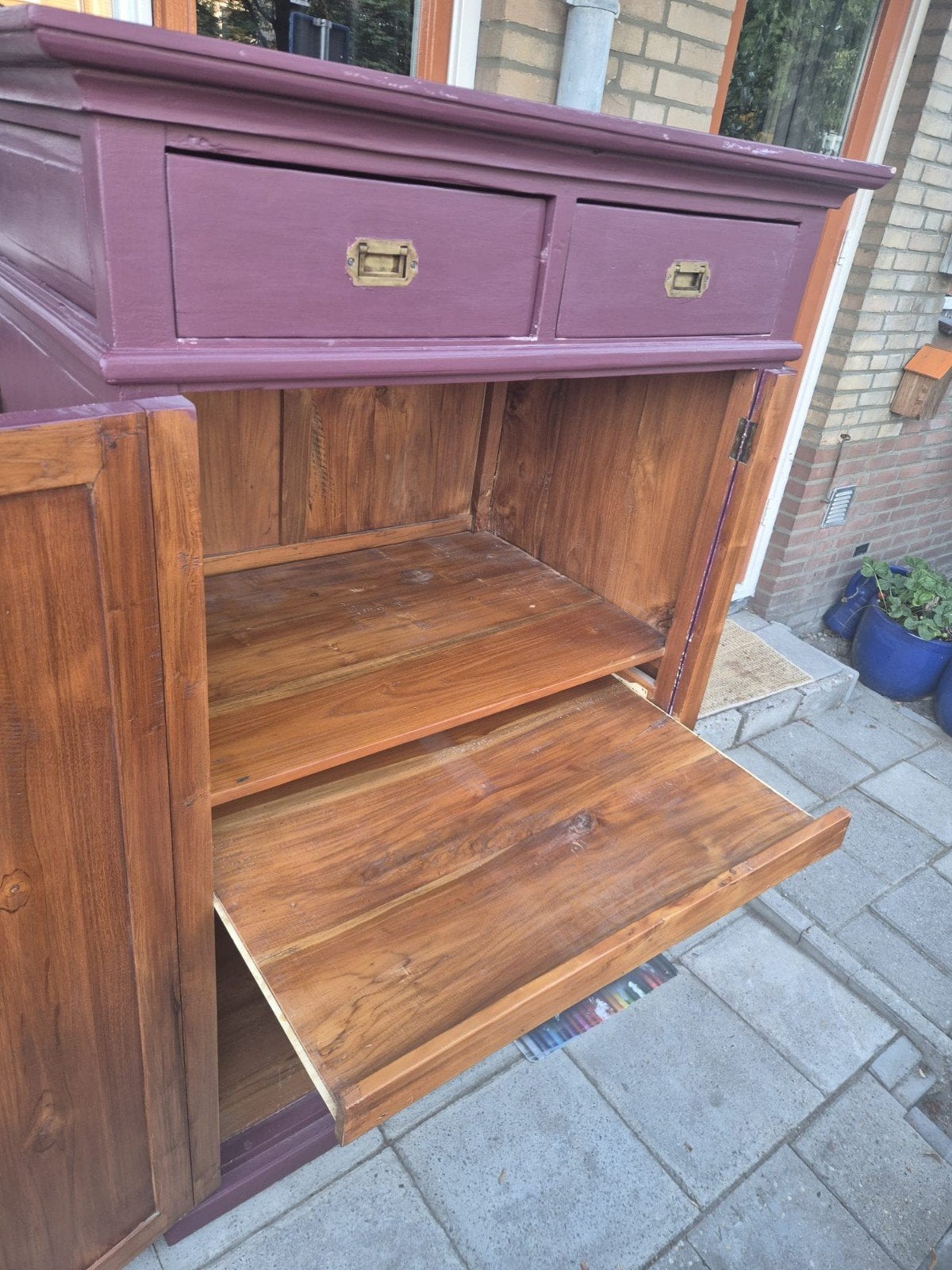 Gratis af te halen: Kast met 2 lades en uitschuifbare lade, Huis en Inrichting, Kasten | Overige, Ophalen