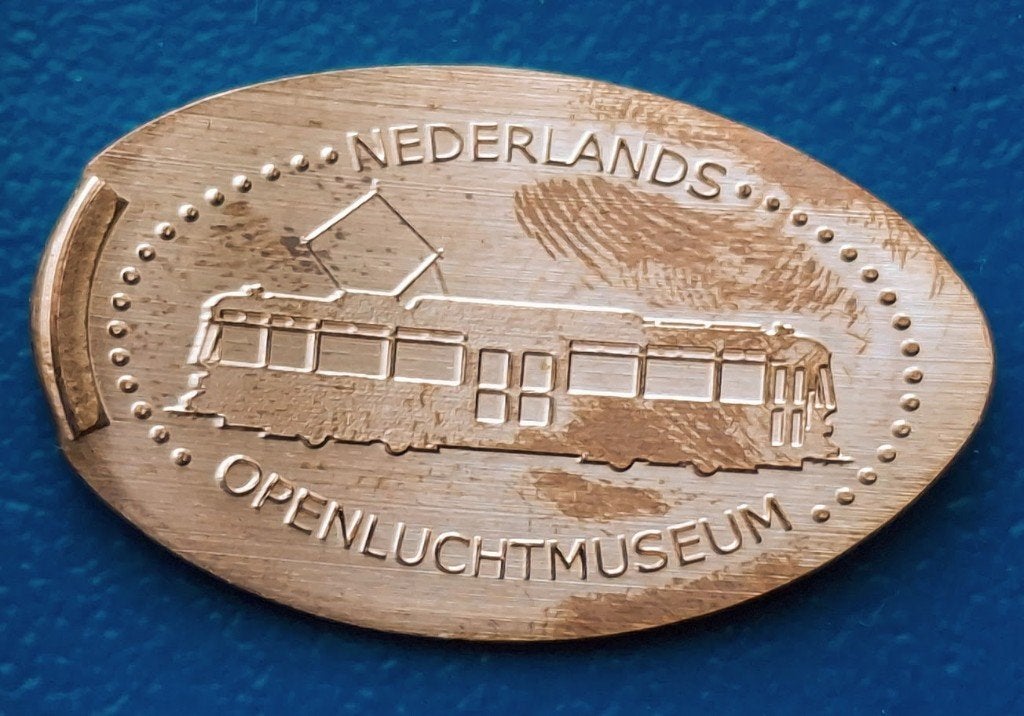 Souvenir penny Arnhem - Openluchtmuseum Tram, Ophalen of Verzenden, Overige materialen, Nederland