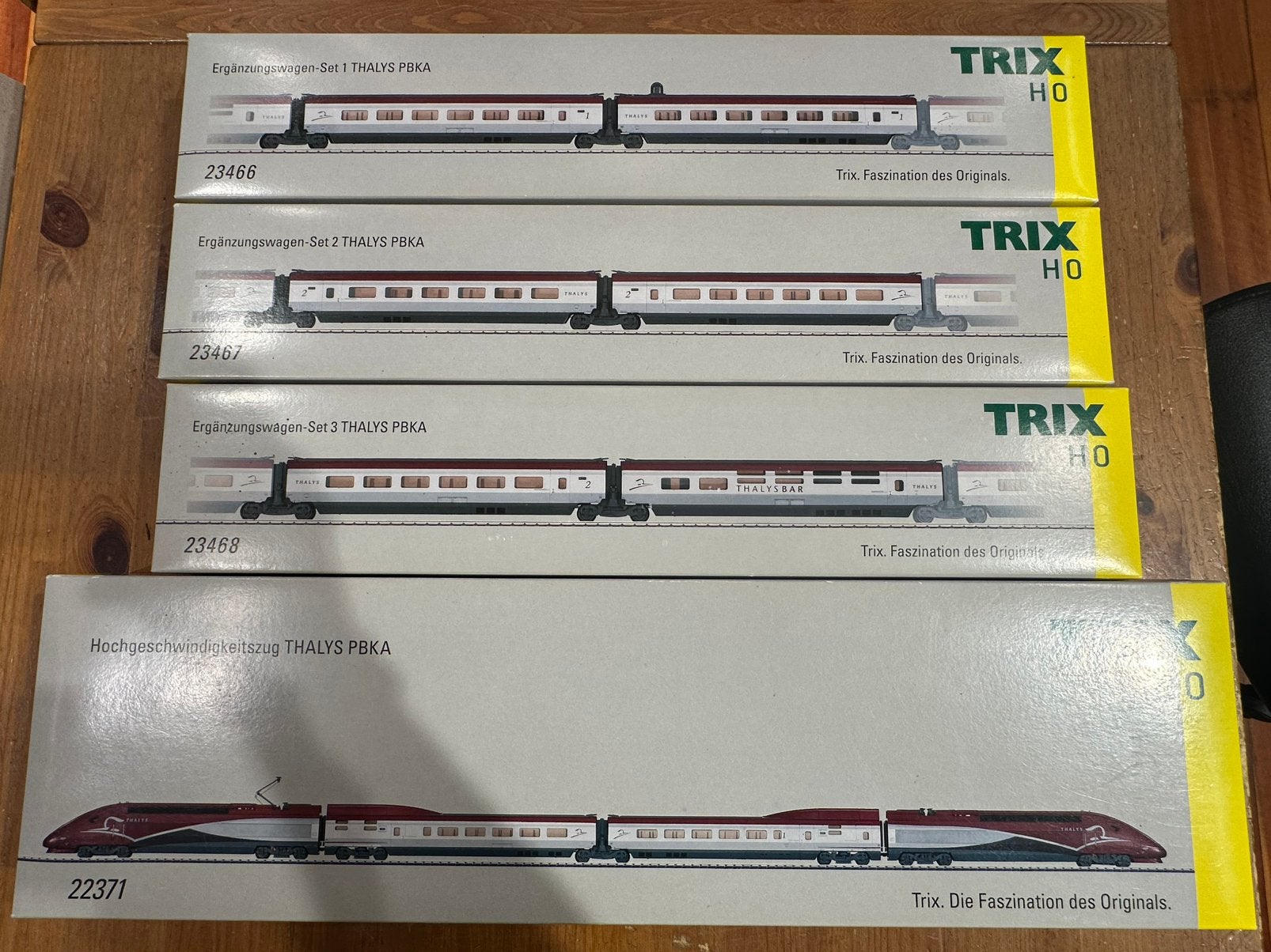 Trix H0 22371 23466/67/68 Thalys hogesnelheidstrein, Gelijkstroom, -, Ophalen of Verzenden, Zo goed als nieuw