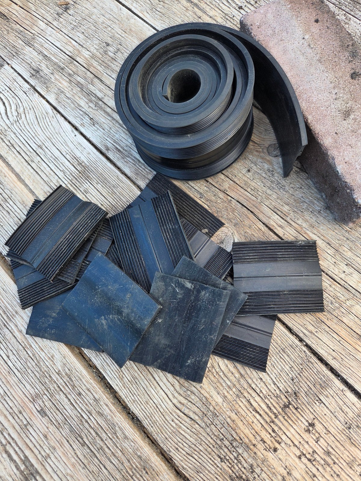 Rubber van 210 cm, 58 mm breed. Klusspul., Ophalen of Verzenden, Gebruikt