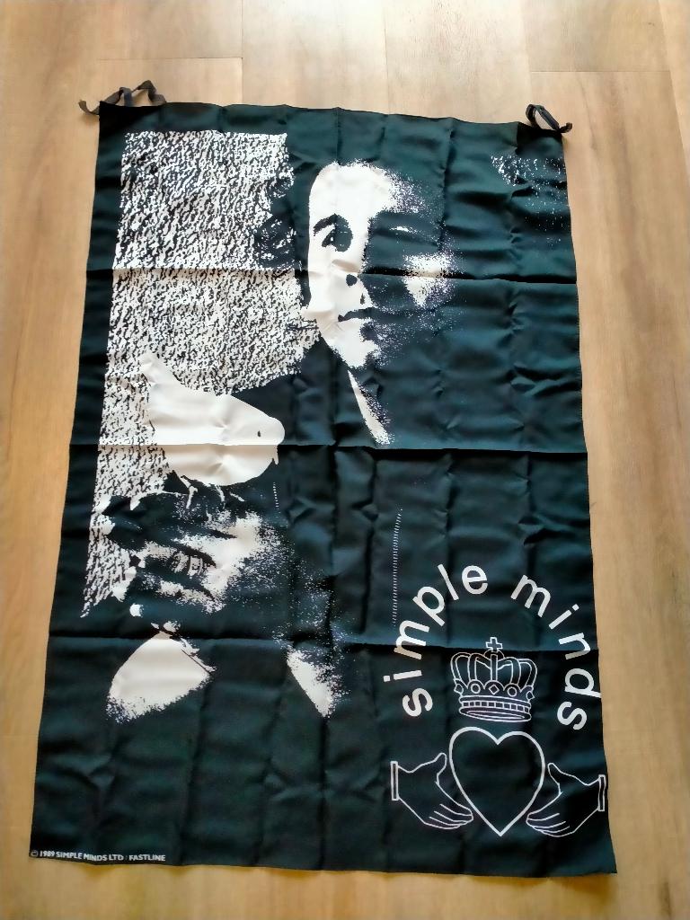 The Simple Minds vintage muziek band vlag groep RARE, Ophalen of Verzenden, Zo goed als nieuw