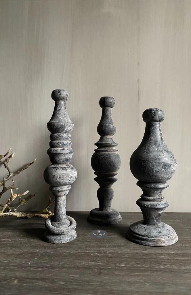 Houten ornament set 3 delig hout setje stoer sober landelijk, Huis en Inrichting, Woonaccessoires | Overige, Verzenden, Nieuw