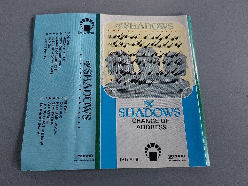 THE SHADOWS - CHANGE OF ADDRESS (MC), 1 bandje, Ophalen of Verzenden, Zo goed als nieuw, Origineel
