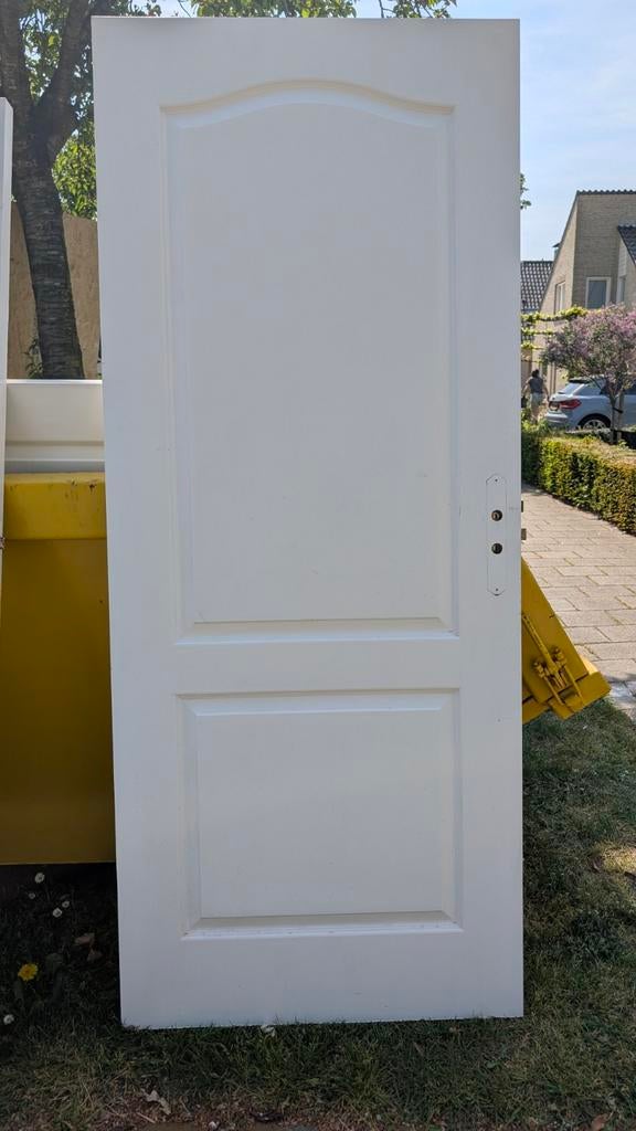 Witte houten binnendeuren, Ophalen of Verzenden, Glas, Binnendeur, 200 tot 215 cm