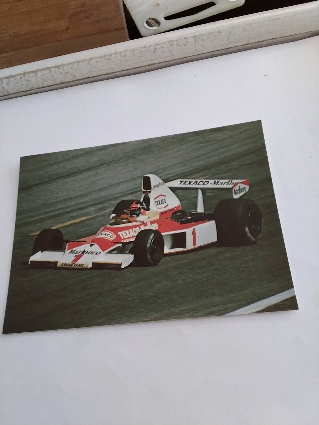 Vintage Formule 1 Ansichtkaart - McLaren Texaco Marlboro, Ophalen of Verzenden, Gebruikt, Formule 1
