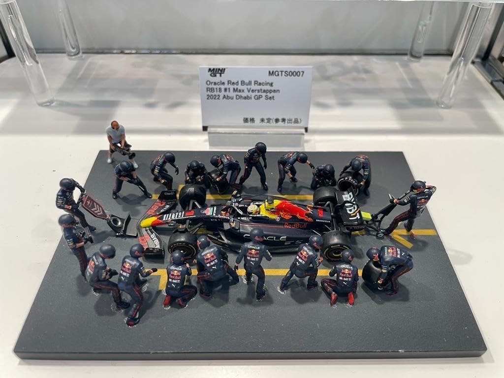 Red Bull Racing MiniGT Pitcrew met RB18 F1 Auto, Overige merken, 1:50 of kleiner, Auto, Nieuw