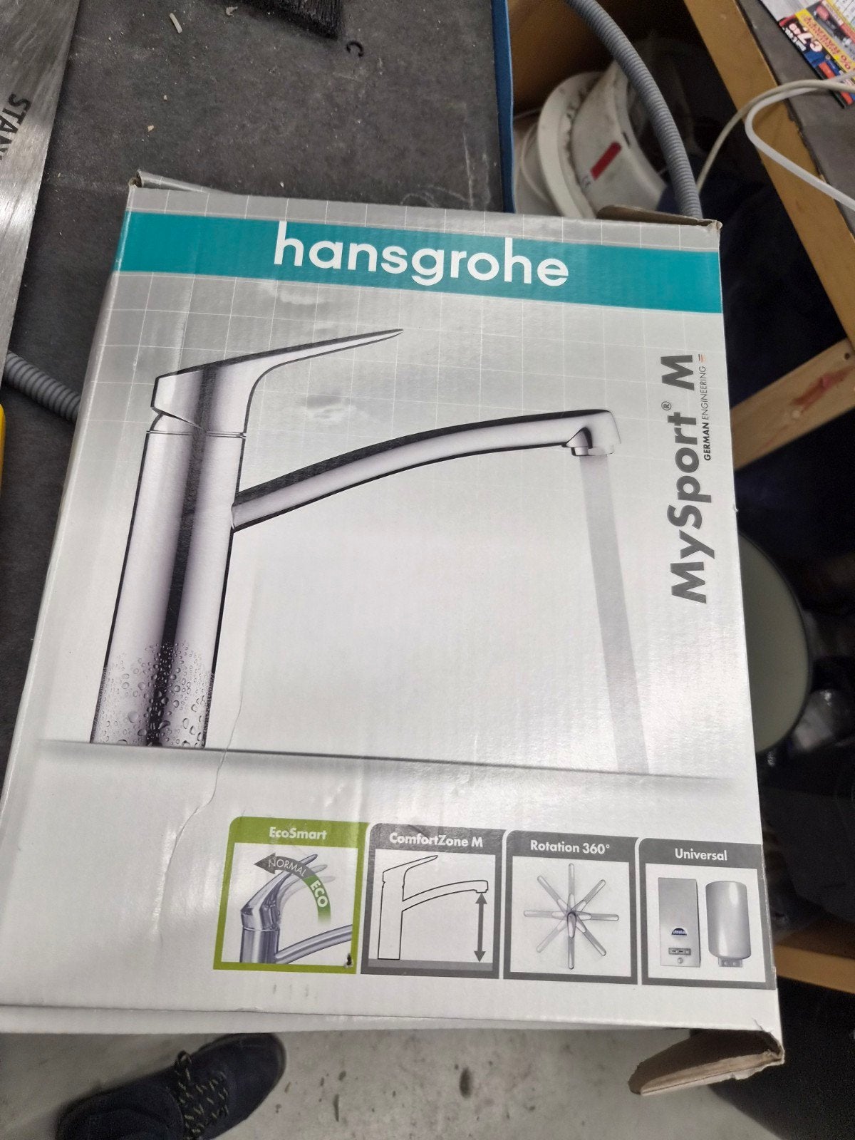 Nieuwe Hansgrohe MySport M Keukenkraan - Chroom, Ophalen of Verzenden, Nieuw, Chroom, Kraan