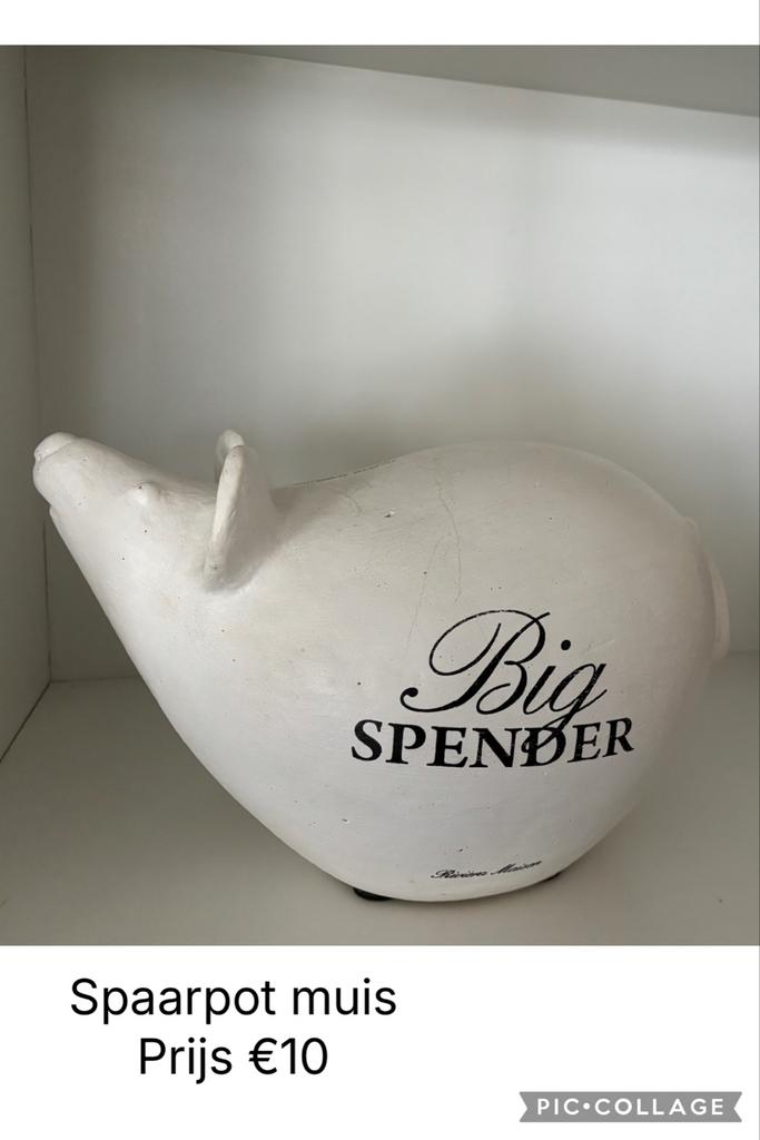 Spaarpot Rivièra Maison Big Spender, Ophalen of Verzenden, Gebruikt, Steen, Aardewerk of Keramiek, Dier